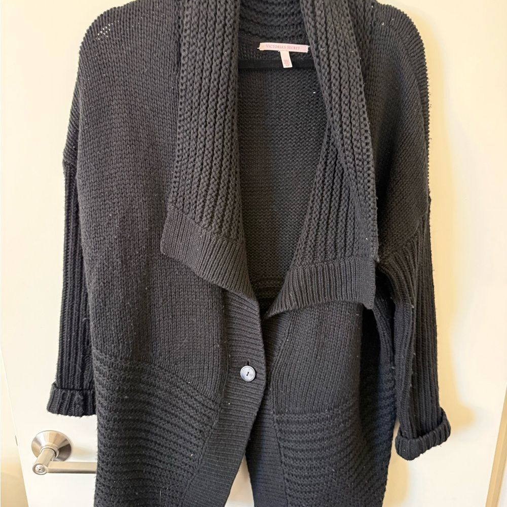 Victoria's Secret Black Shawl Collar Cardigan